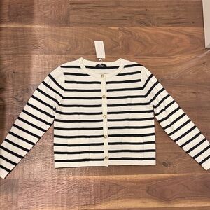 Striped Black and White Cardigan